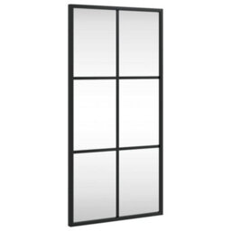Vidaxl Wall Mirror Black 30X60 Cm Rectangle Iron - thumbnail 2