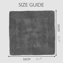 Allure Bath Fashions Elegance Reversible Heavyweight Shower Mat - Charcoal Grey - thumbnail 3