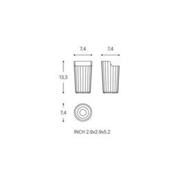 Cosmic Toothbrush Holder, Bathroom Tumbler, Brown, Recycled Materials, Award-Winning Design, Avenir Collection - thumbnail 6
