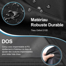 Garden Chair Cover, Protective Cover For Stackable Chairs With Rope And Buckle, Waterproof, Uv Resistant - Black (75 75 120Cm) - thumbnail 4