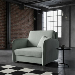 Viva Loft I Armchair With Sleep Function Storage Container Chipboard Wood Frame Metal Legs 95Cm Width Light Grey 2 - thumbnail 2