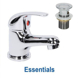 Affine 850mm Bathroom Vanity Unit & Basin Sink Floorstanding Gloss White Tap + Waste - thumbnail 5