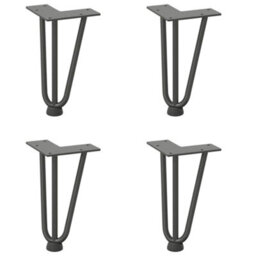 Berkfield Hairpin Legs For Coffee Table 4 Pcs Anthracite 20 Cm Solid Steel - thumbnail 2