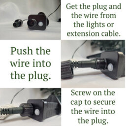 Best Artificial 200 Warm White Led's 20M/65Ft Black Cable Mains Power Connectable Indoor Outdoor Waterproof String Lights Garden Party - thumbnail 5