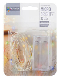 Raraion - 20 Indoor Led Pin Wire Christmas Lights , Multicolour
