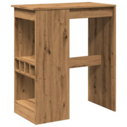 Berkfield Bar Table With Racks Artisan Oak 90X47.5X103.5 Cm Engineered Wood - thumbnail 2