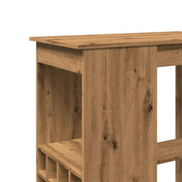 Berkfield Bar Table With Racks Artisan Oak 90X47.5X103.5 Cm Engineered Wood - thumbnail 7
