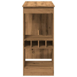 Berkfield Bar Table With Racks Artisan Oak 90X47.5X103.5 Cm Engineered Wood - thumbnail 5