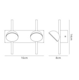 Luminosa Lighting Luminosa Adn 2 Light Wall Lamp, 6W Led, 3000K, 330Lm, White - thumbnail 2