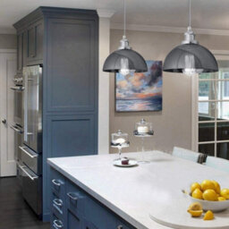 Long Life Lamps Company Industrial Vintage Glass Pendant Ceiling Light Shade Smoke Grey M0101 - thumbnail 6