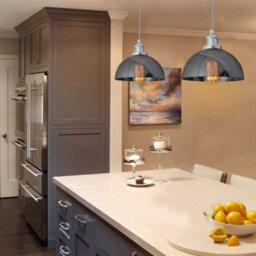 Long Life Lamps Company Industrial Vintage Glass Pendant Ceiling Light Shade Smoke Grey M0101 - thumbnail 8