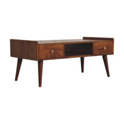 Artisan Furniture Solid Wood Elevated Chestnut Media Unit - thumbnail 4