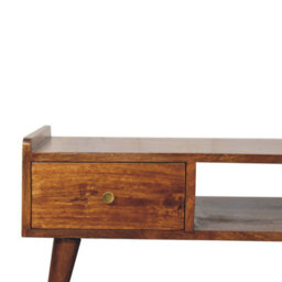 Artisan Furniture Solid Wood Elevated Chestnut Media Unit - thumbnail 5