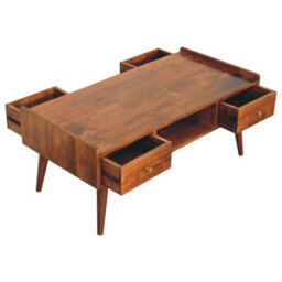 Artisan Furniture Solid Wood Elevated Chestnut Media Unit - thumbnail 8