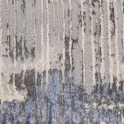 Blue Grey Abstract Modern Luxurious Rug For Dining Room Bedroom & Living Room-66 X 229Cm (Runner) - thumbnail 4
