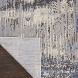 Blue Grey Abstract Modern Luxurious Rug For Dining Room Bedroom & Living Room-66 X 229Cm (Runner) - thumbnail 6