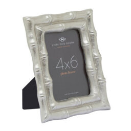 Orsina Hiba Silver Finish Bamboo Effect 4In X 6In Photo Frame - thumbnail 4