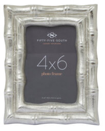 Orsina Hiba Silver Finish Bamboo Effect 4In X 6In Photo Frame