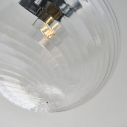 Anson Lighting Merida Bathroom Flush Light Finished In Chrome Plate And Clear Spiral Glass - thumbnail 3