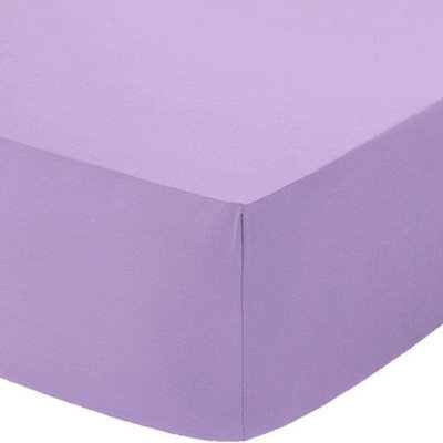 Homes & Linen Fitted Sheet 200 Thread Count 100% Egyptian Cotton Extra Deep 40Cm Bed Sheet