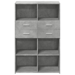 Berkfield Highboard Concrete Grey 80X42.5X124 Cm Engineered Wood - thumbnail 4