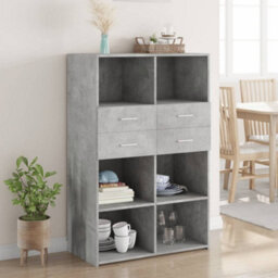Berkfield Highboard Concrete Grey 80X42.5X124 Cm Engineered Wood - thumbnail 1