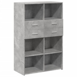 Berkfield Highboard Concrete Grey 80X42.5X124 Cm Engineered Wood - thumbnail 2