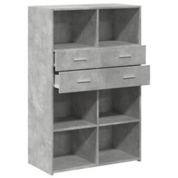 Berkfield Highboard Concrete Grey 80X42.5X124 Cm Engineered Wood - thumbnail 7