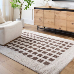 Livabliss Fossay Shaggy-Washable Beige Brown Modern Hig Pile Living Bedroom Rug 140 X 200 Cm Easy Care, Non Shedding - thumbnail 2
