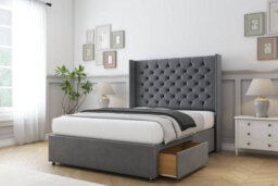 "Sloomy Dior Armour Coniston Divan Bed Base 2 Drawers Foot-End With 54"" Wingback Headboard 4' Small Double" - thumbnail 4