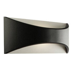 Luminosa Lighting Luminosa Vulcan Integrated Led 1 Light Outdoor Up Down Wall Light Textured Matt Black, Opal Ip65 - thumbnail 1