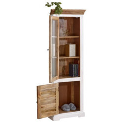 Wyld Haus Alington Solid Mango Wood Bookcase Display Cabinet With Shelves And Door - thumbnail 4