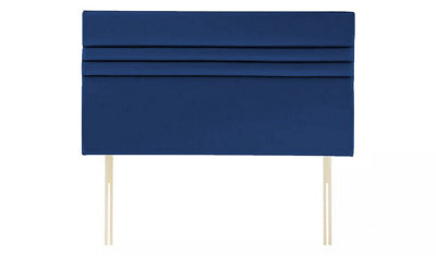 "Adore Designs Apollo Plush Velvet 4Ft Small Double 20"" Headboard -  Blue"