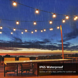 Lepro Solar Festoon Lights Outdoor, 25Ft 25 Small G40 Led Bulb String Lights, 4 Modes, Usb Rechargeable, Waterproof, Dusk To Dawn - thumbnail 5