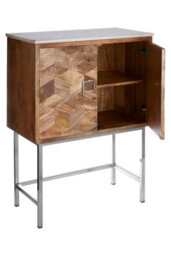 Orsina Versatile Geometric Design Cabinet, Stylish Design Storage Cabinet, Eco Friendly Wooden Bedisde Cabinet - thumbnail 4