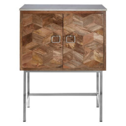 Orsina Versatile Geometric Design Cabinet, Stylish Design Storage Cabinet, Eco Friendly Wooden Bedisde Cabinet