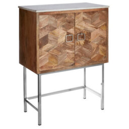 Orsina Versatile Geometric Design Cabinet, Stylish Design Storage Cabinet, Eco Friendly Wooden Bedisde Cabinet - thumbnail 2