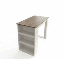 Decorotika Mado Kitchen Island Walnut White - thumbnail 3
