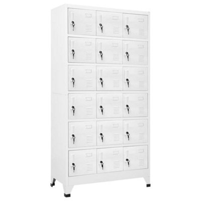 Vidaxl Locker Cabinet With 18 Compartments Metal 90X40X180 Cm - image 1