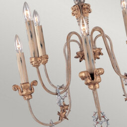 Luminosa Lighting Elstead Mignon 8 Light Chandelier Gold And Silver Finish, E14 - thumbnail 5