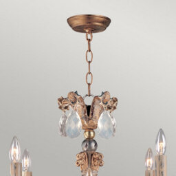 Luminosa Lighting Elstead Mignon 8 Light Chandelier Gold And Silver Finish, E14 - thumbnail 3