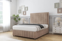 "Sloomy Pemberton Mink Naples Divan Bed Set 2 Drawers Right Side - 26"" Strutted  & 12"" Footboard 5' King" - thumbnail 2