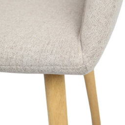 Luciano Upholstered Armchair In Premium Textured Linen Beige - thumbnail 8