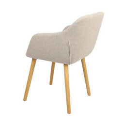 Luciano Upholstered Armchair In Premium Textured Linen Beige - thumbnail 6