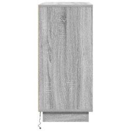Berkfield Modern Sideboard With Led In Grey Sonoma - 71 X 34.5 X 75 Cm, Made Of Engineered Wood - thumbnail 9