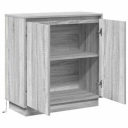 Berkfield Modern Sideboard With Led In Grey Sonoma - 71 X 34.5 X 75 Cm, Made Of Engineered Wood - thumbnail 7