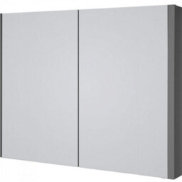 Clifton Mirror Bathroom Cabinet 800mm Wide - Storm Grey Gloss - (Urban)