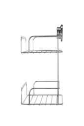 Croydex Stick'n'lock Chrome Effect Steel Shower Caddy (W)25Cm - thumbnail 2