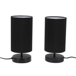 Valuelights Francis Pair Of Black Touch Table Lamps With Shade - thumbnail 7