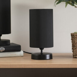Valuelights Francis Pair Of Black Touch Table Lamps With Shade - thumbnail 3